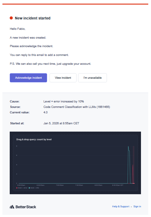 Better Stack email
